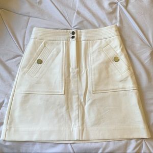 LOFT White Mini Skirt